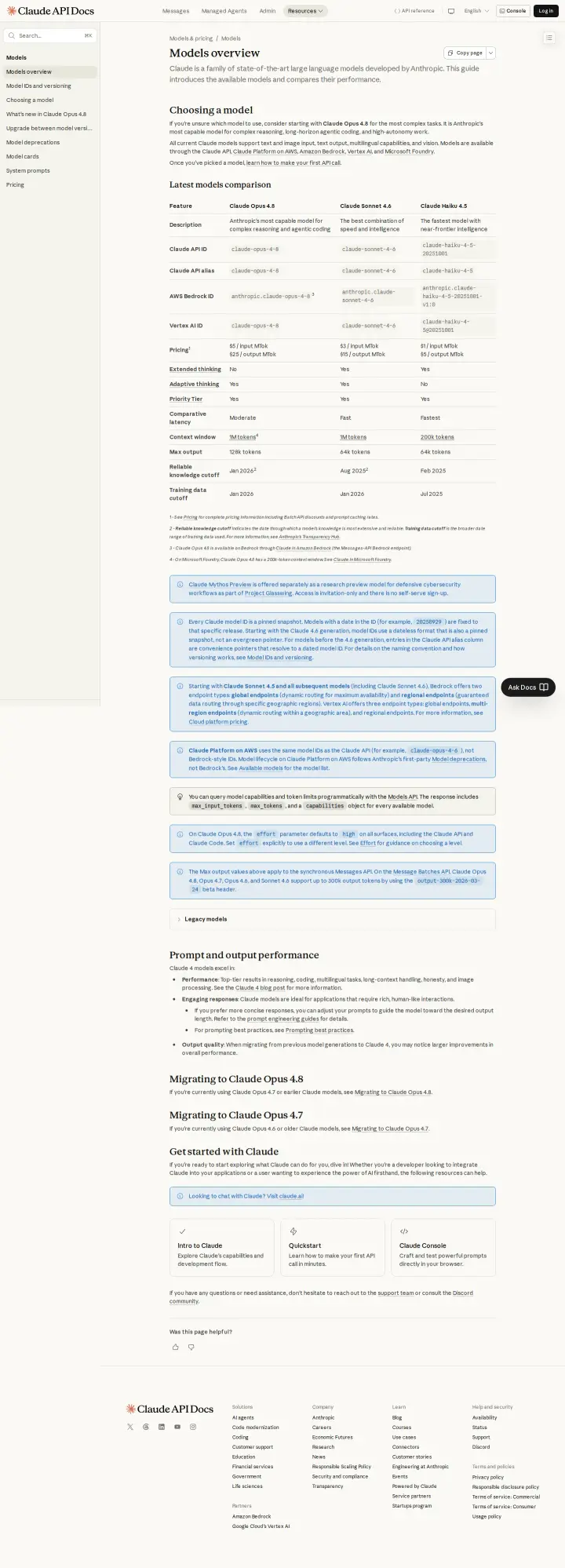 Anthropic models-docs, captured May 29, 2026