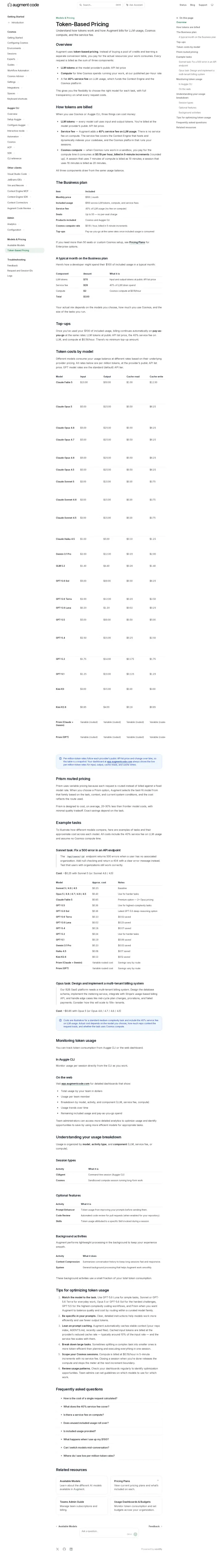 Augment Code docs-pricing, captured Aug 11, 2026
