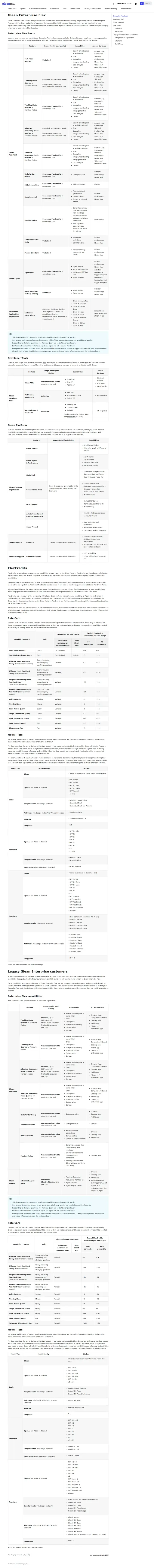 Glean enterprise-flex-docs, captured Jul 29, 2026