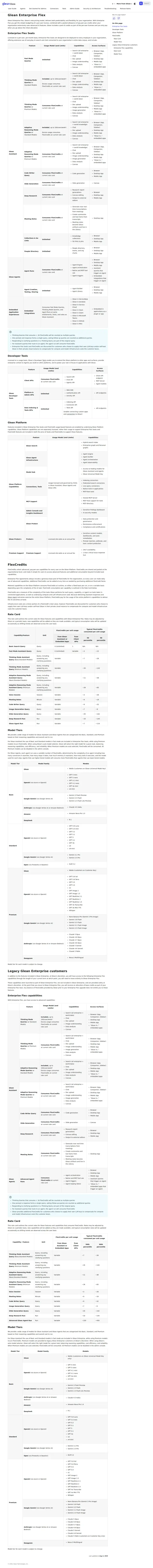 Glean enterprise-flex-docs, captured Aug 4, 2026