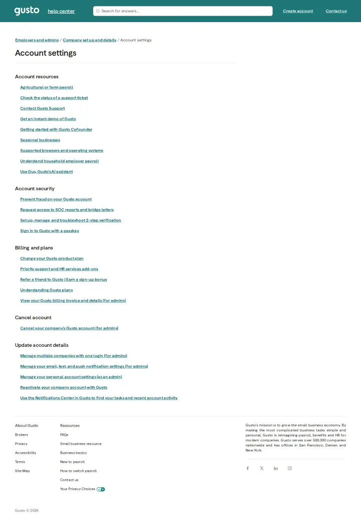 Gusto docs-billing-hub, captured Sep 10, 2026