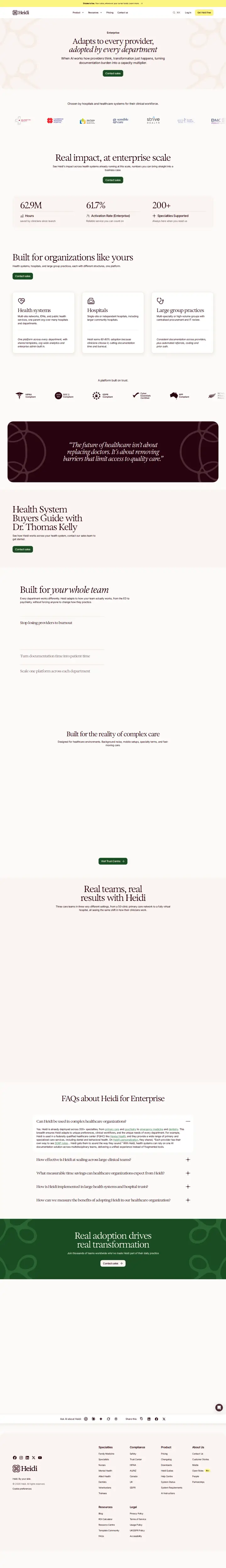 Heidi Health enterprise, captured Aug 28, 2026