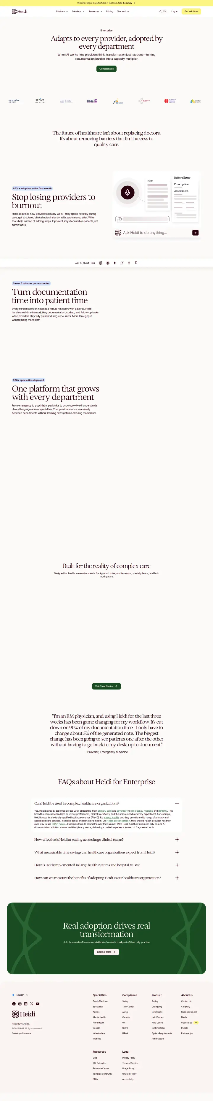 Heidi Health enterprise, captured Jun 5, 2026