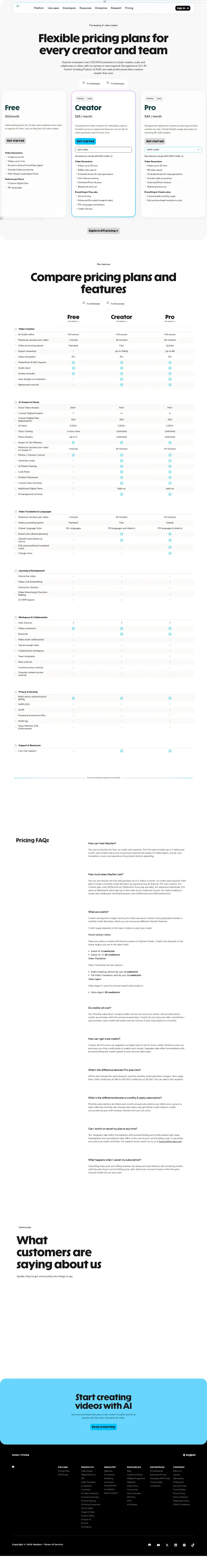 HeyGen main-businesses, captured Jul 22, 2026