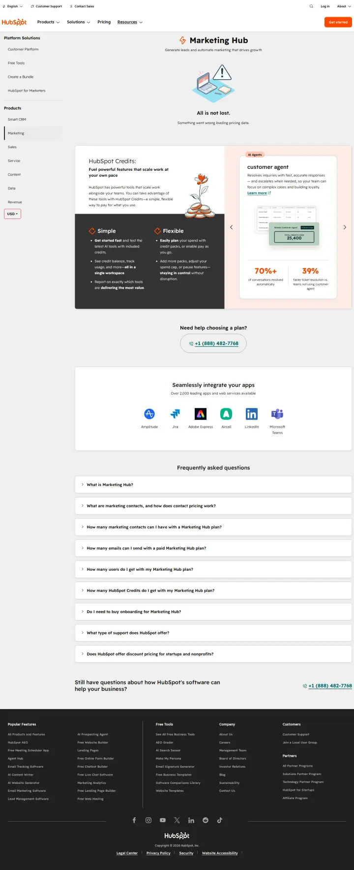 HubSpot marketing-hub, captured Jul 30, 2026
