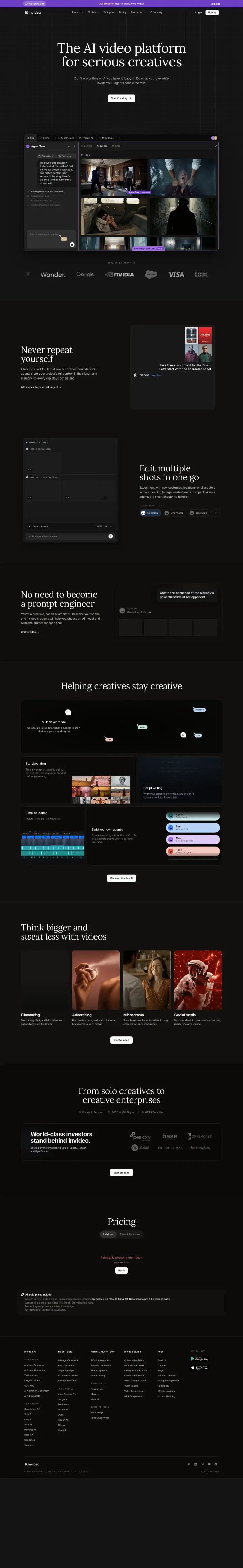 InVideo AI product, captured Aug 11, 2026