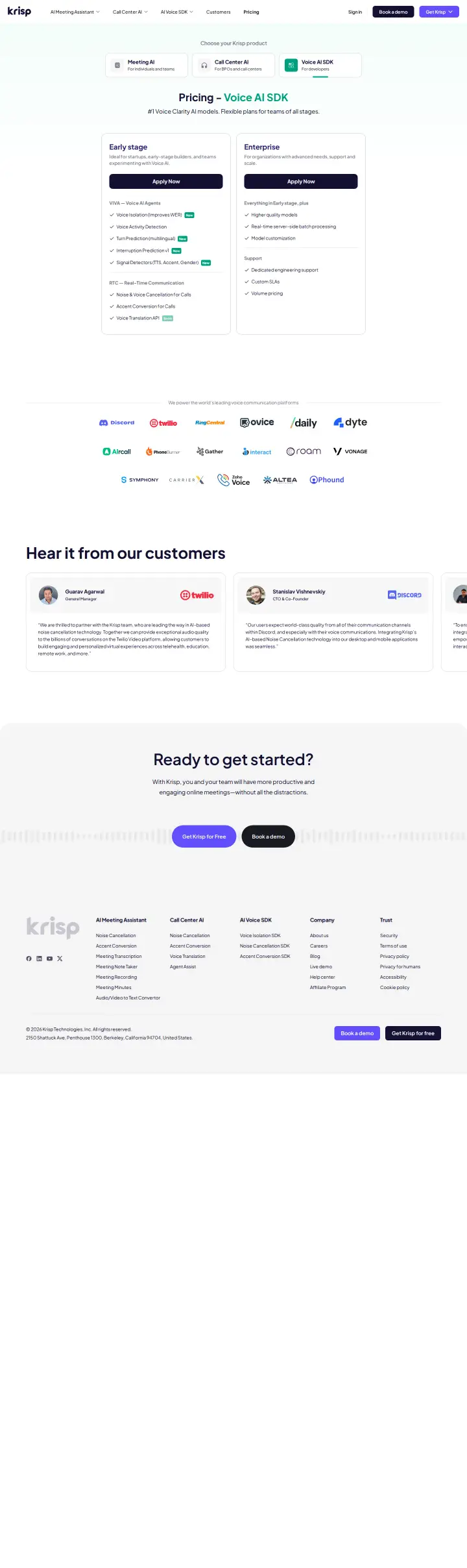 Krisp main-voice-ai-sdk, captured Jun 4, 2026