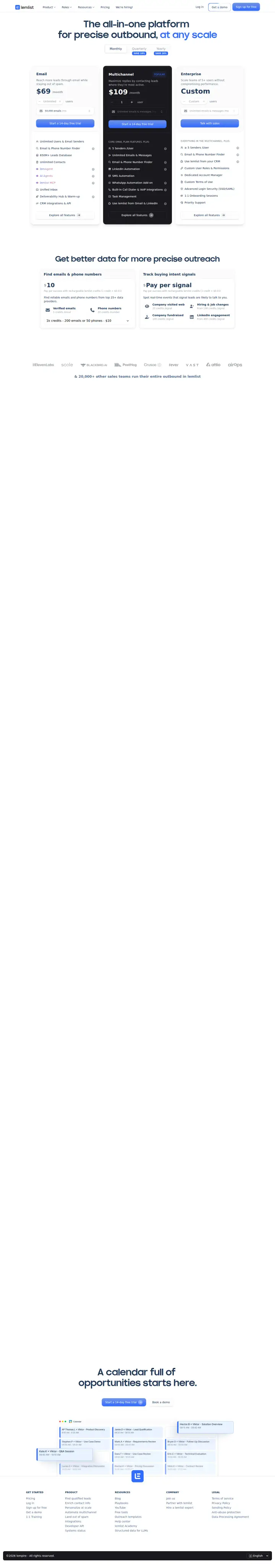 lemlist main-monthly, captured Jun 30, 2026