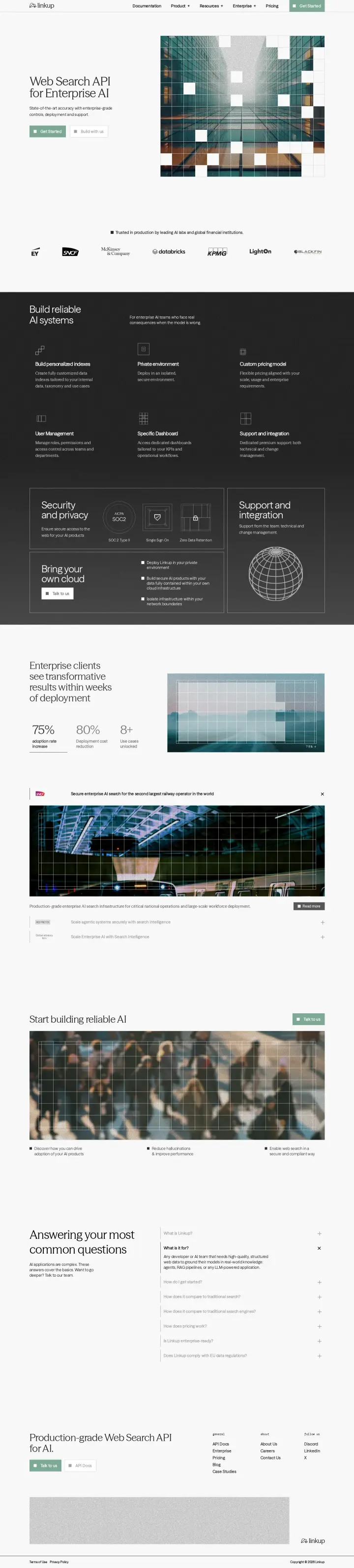 Linkup enterprise, captured Jul 14, 2026