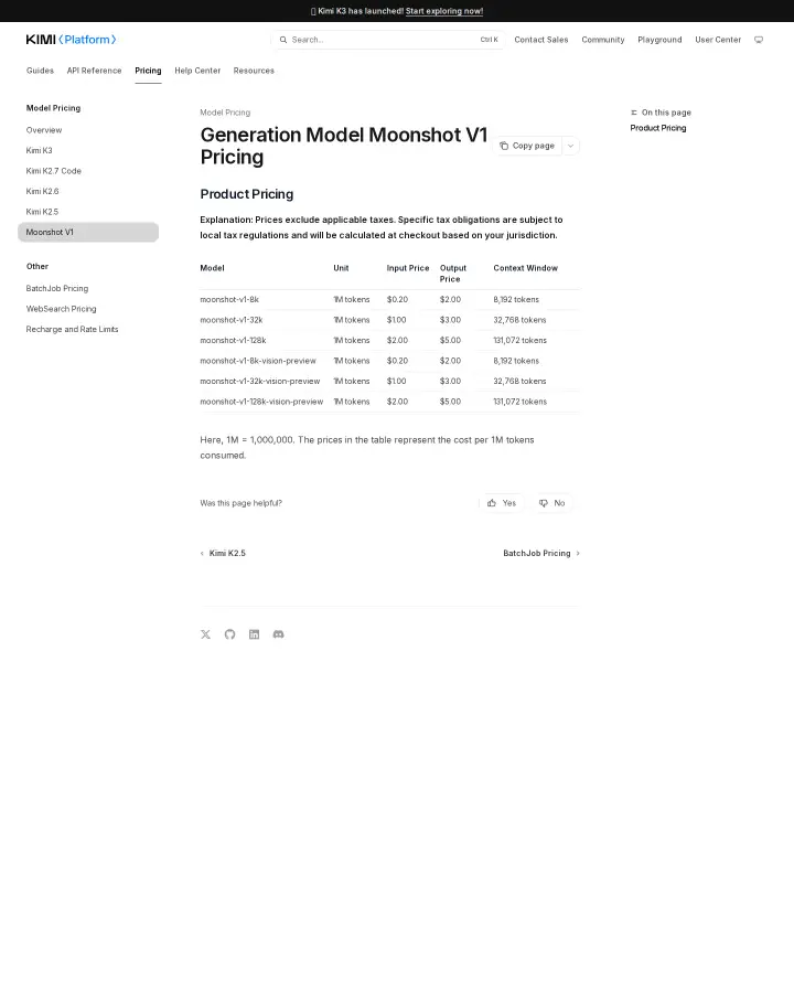 Moonshot AI api-pricing-v1, captured Jul 30, 2026