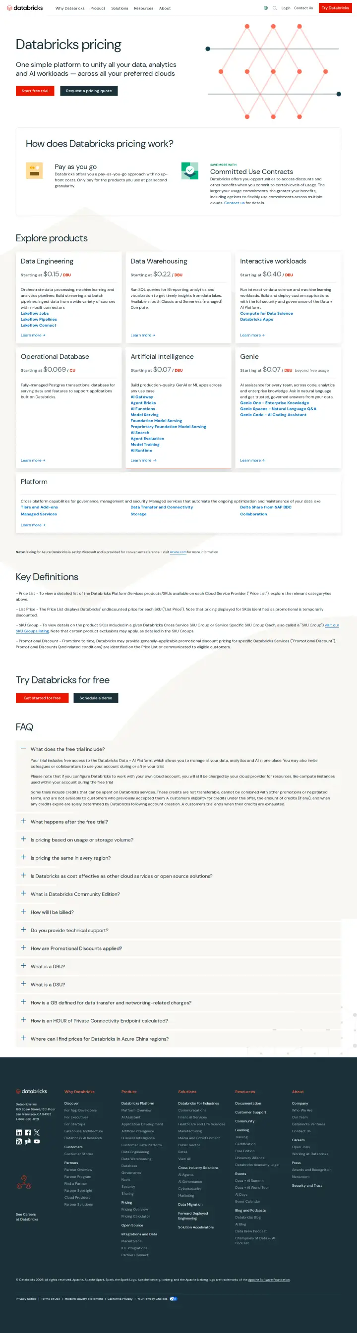Databricks (Mosaic AI) main, captured Aug 26, 2026