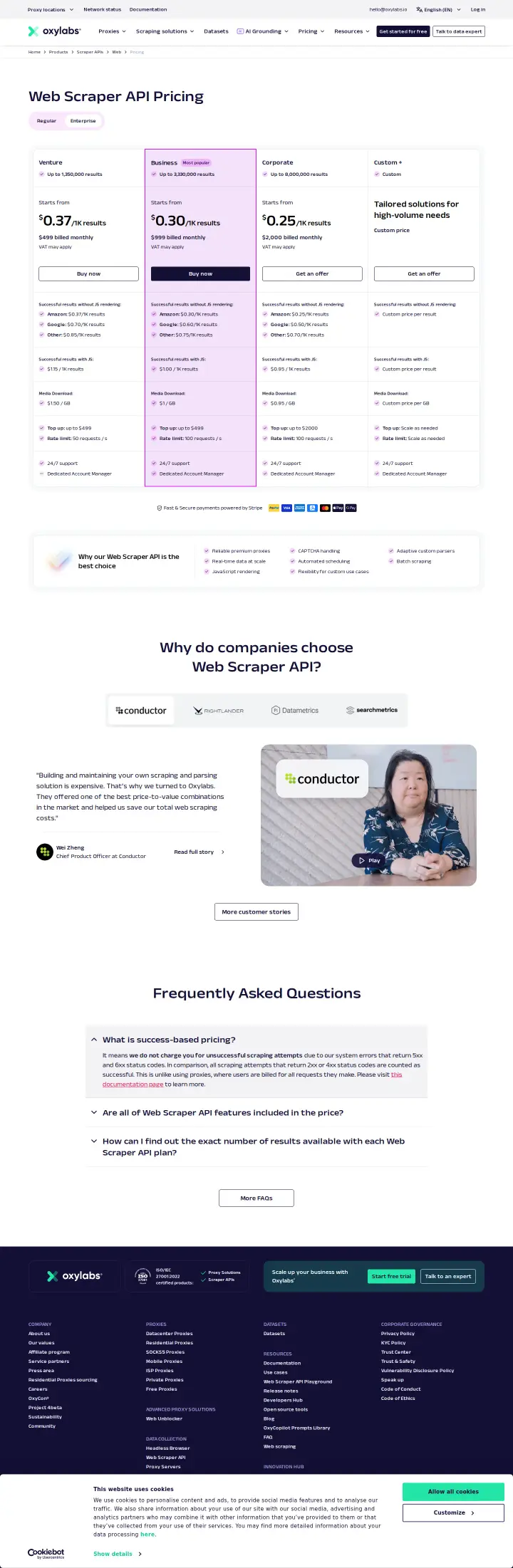 Oxylabs scraper-api-web-enterprise, captured Aug 4, 2026