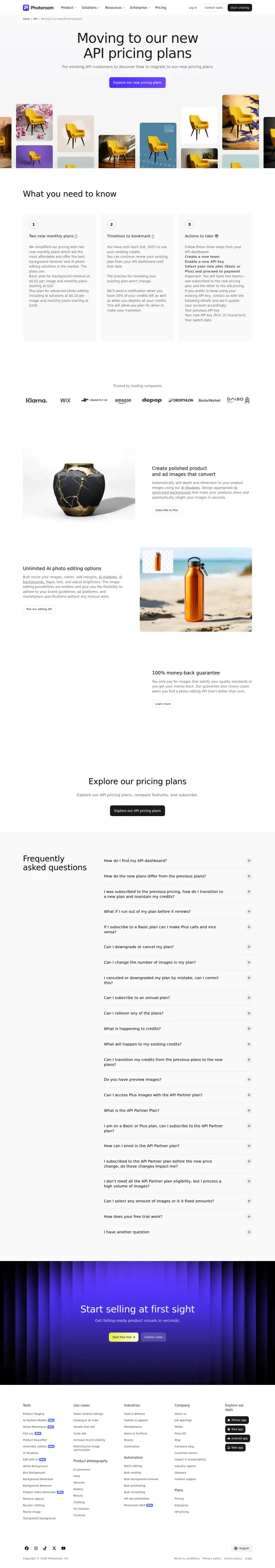 PhotoRoom api-pricing-transition, captured Jul 22, 2026