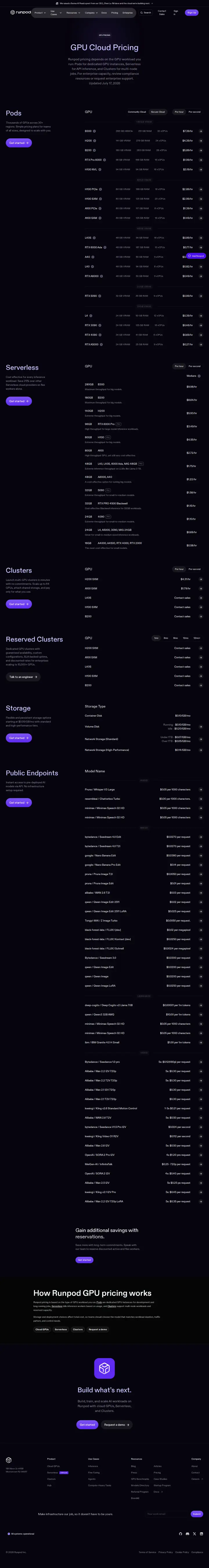 RunPod main-serverless, captured Jul 22, 2026