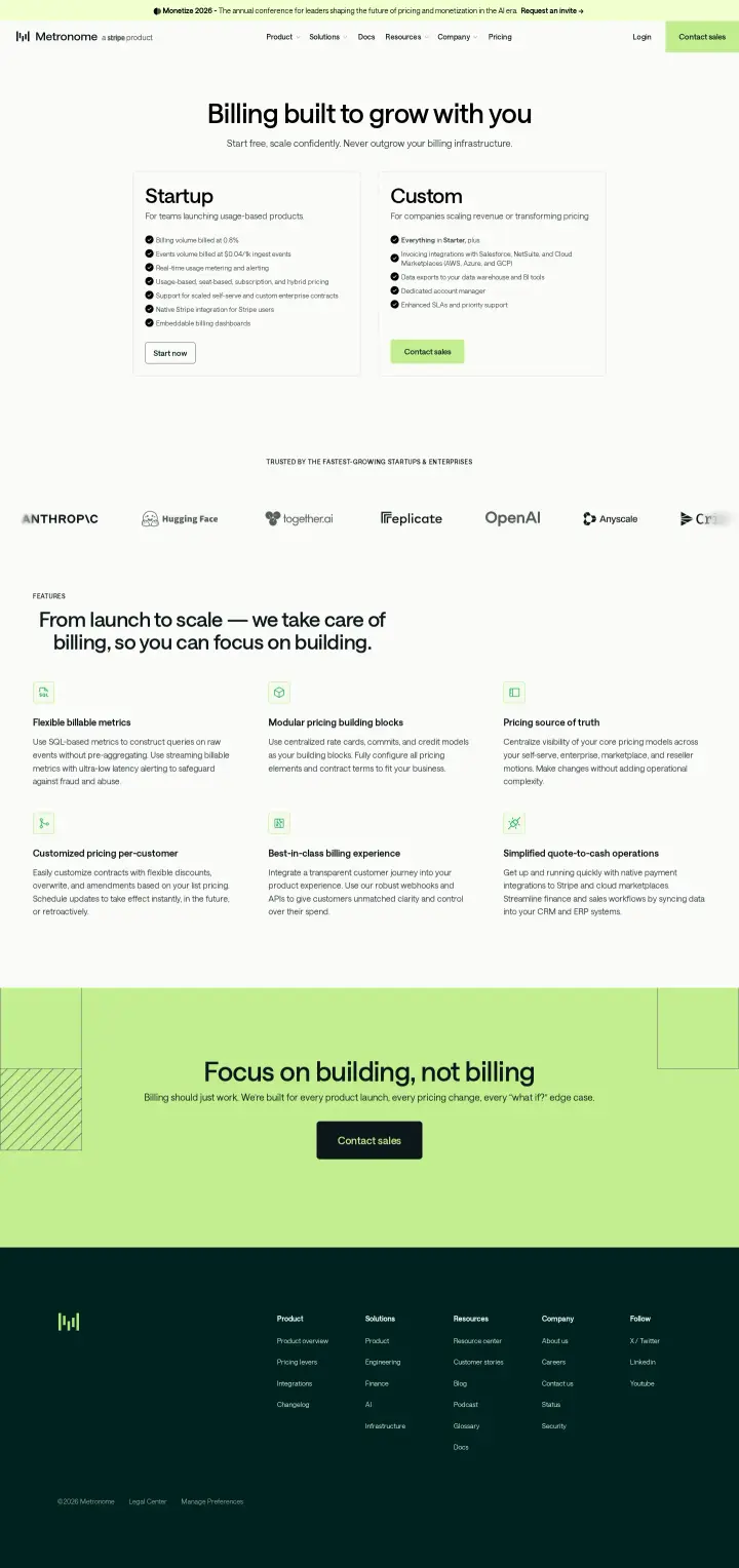 Stripe Billing metronome-pricing, captured Aug 27, 2026