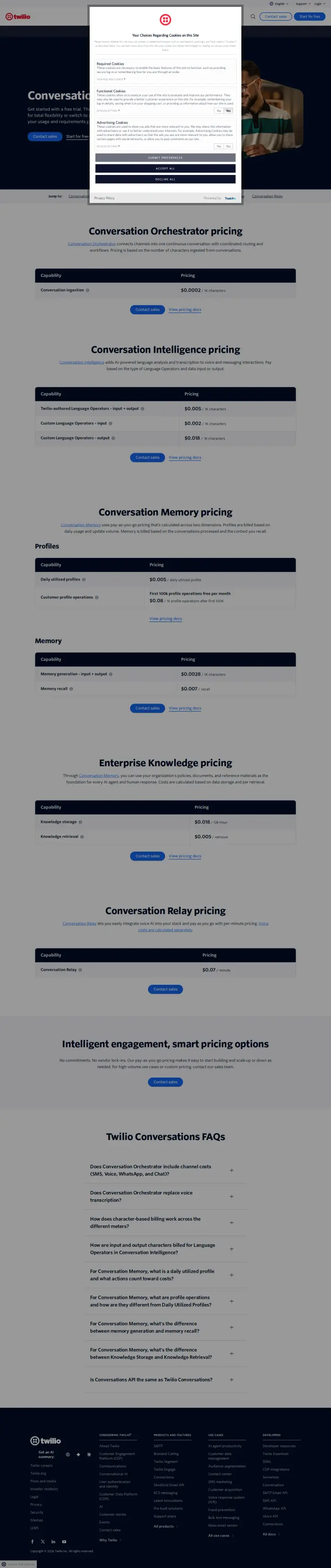 Twilio conversational-ai, captured Sep 5, 2026