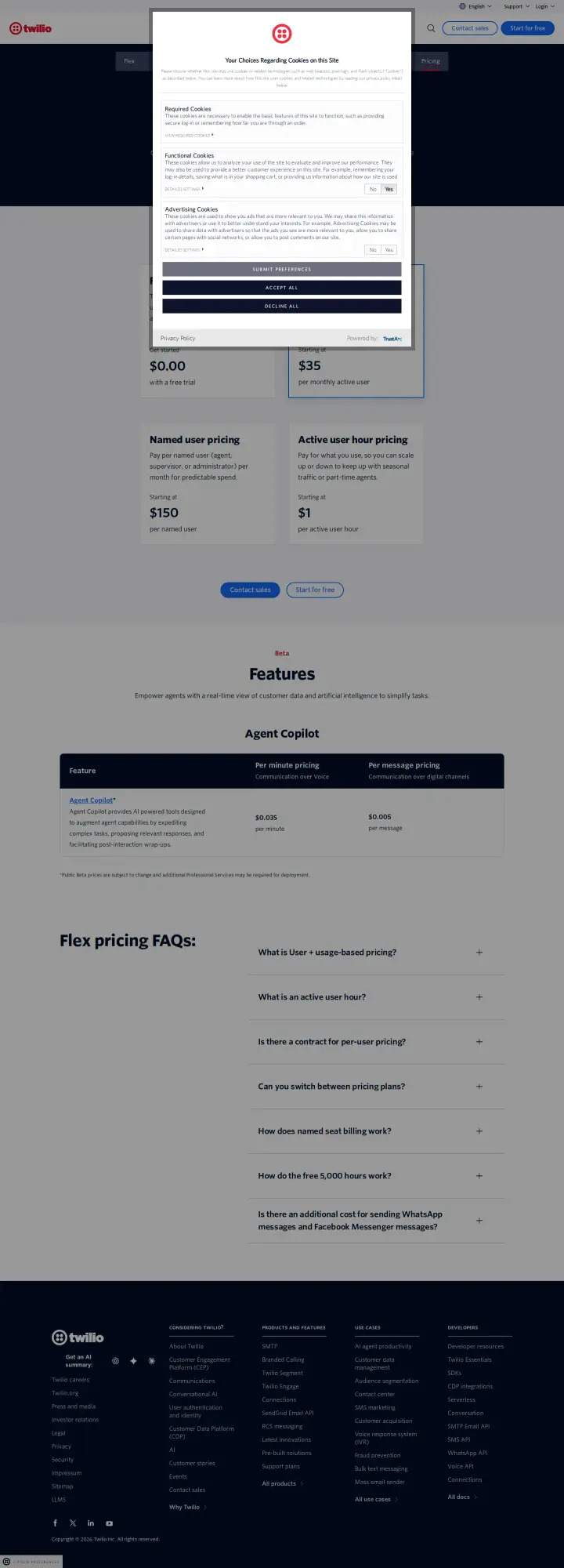 Twilio flex, captured Oct 4, 2026