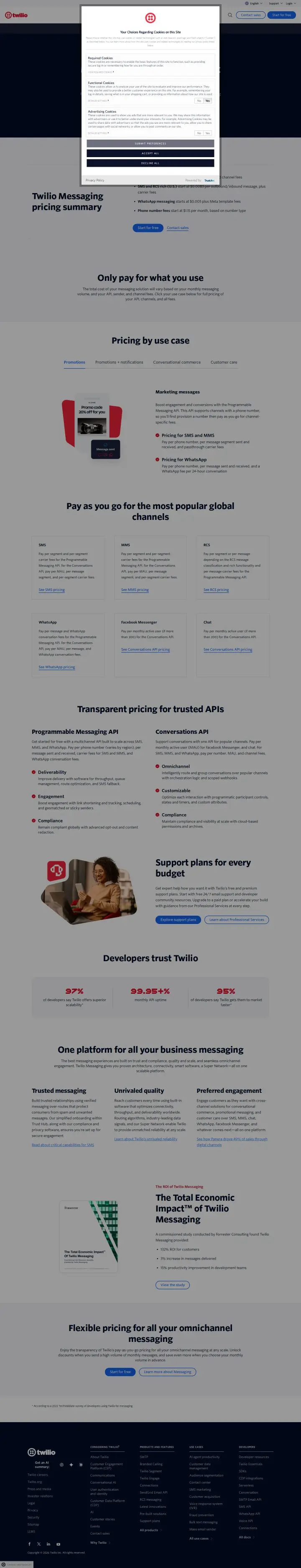 Twilio messaging, captured Sep 5, 2026