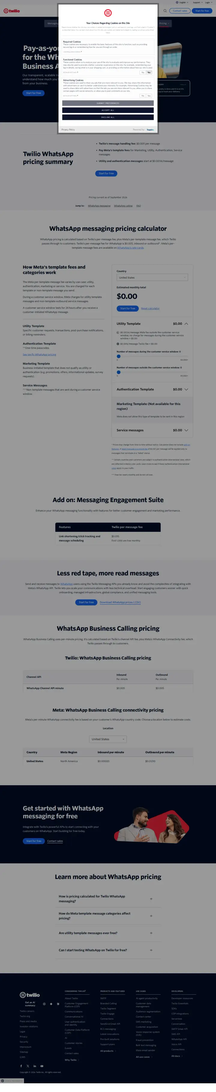 Twilio whatsapp, captured Oct 4, 2026