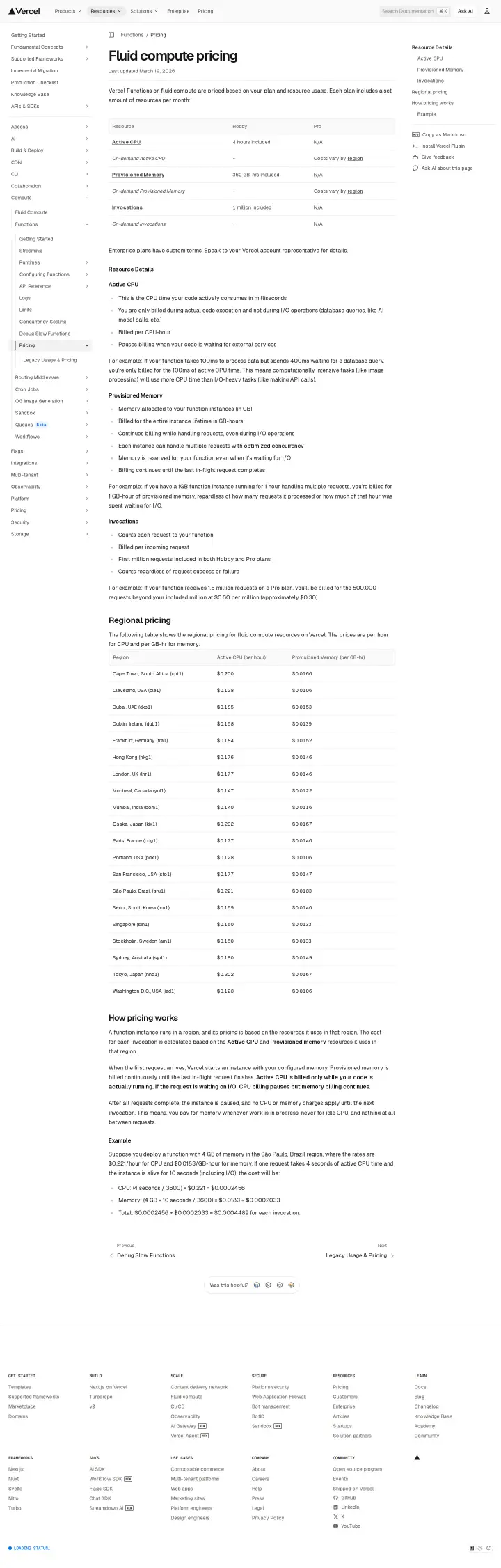 Vercel functions-pricing, captured May 29, 2026