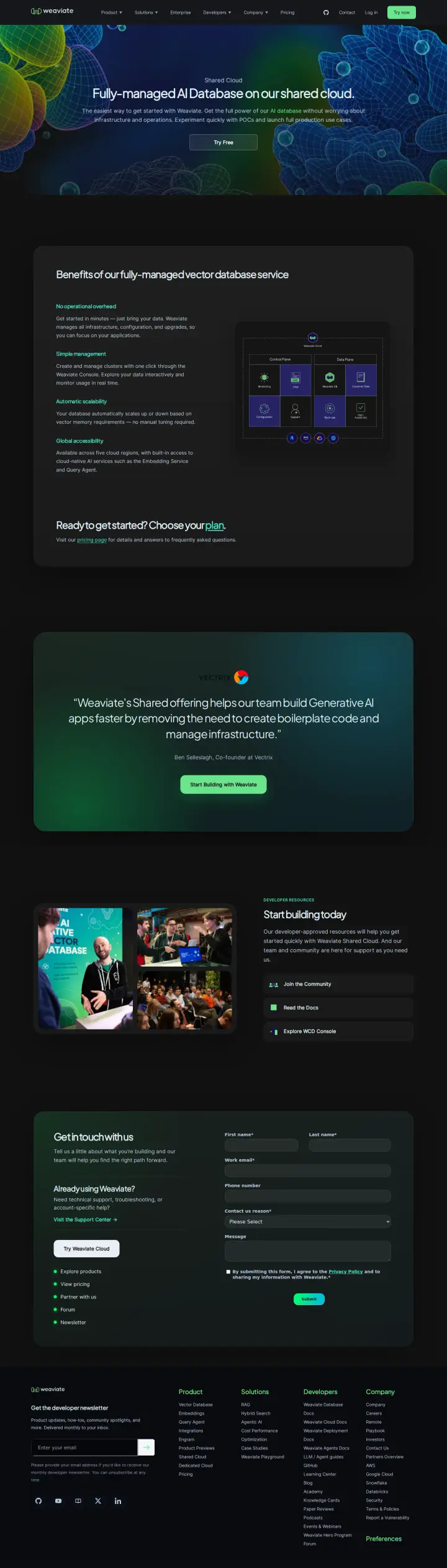 Weaviate serverless, captured Jul 6, 2026