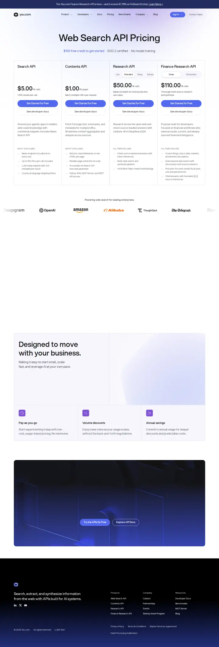 You.com main-research-standard, captured May 31, 2026