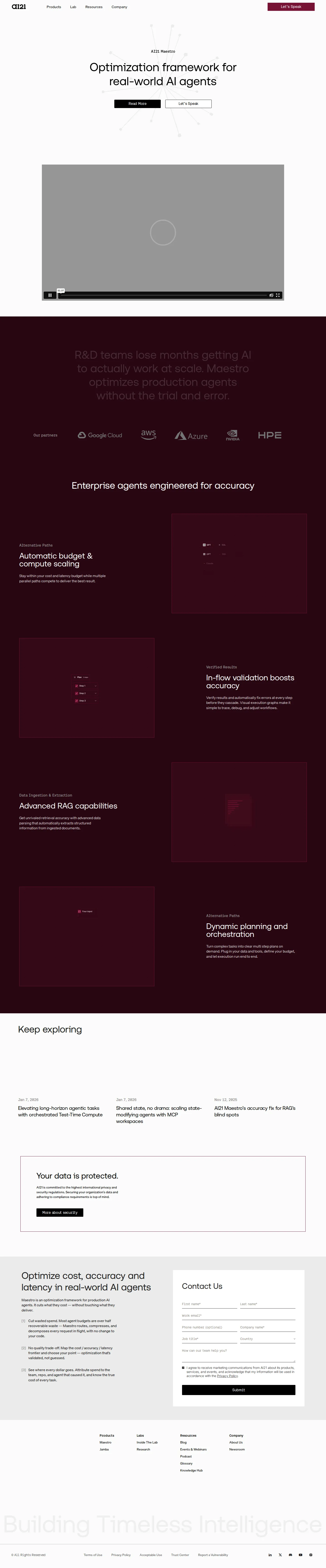 Maestro repositioned as an agent cost-optimization framework - The Maestro page drops the 'AI planning & orchestration system' framing for 'an 