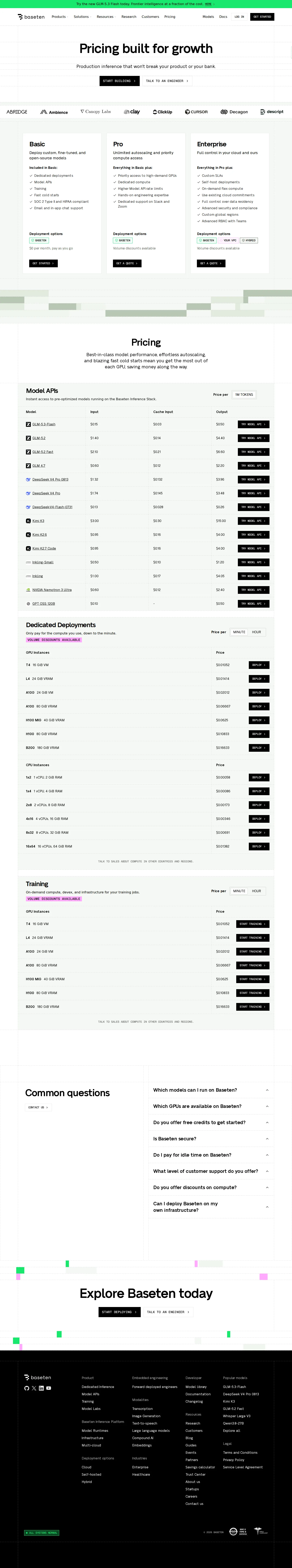 Model APIs Catalog Grows to Fourteen Models - Three weeks after the DeepSeek V4 Pro rename, Baseten added GLM-5.3-Flash ($0.15