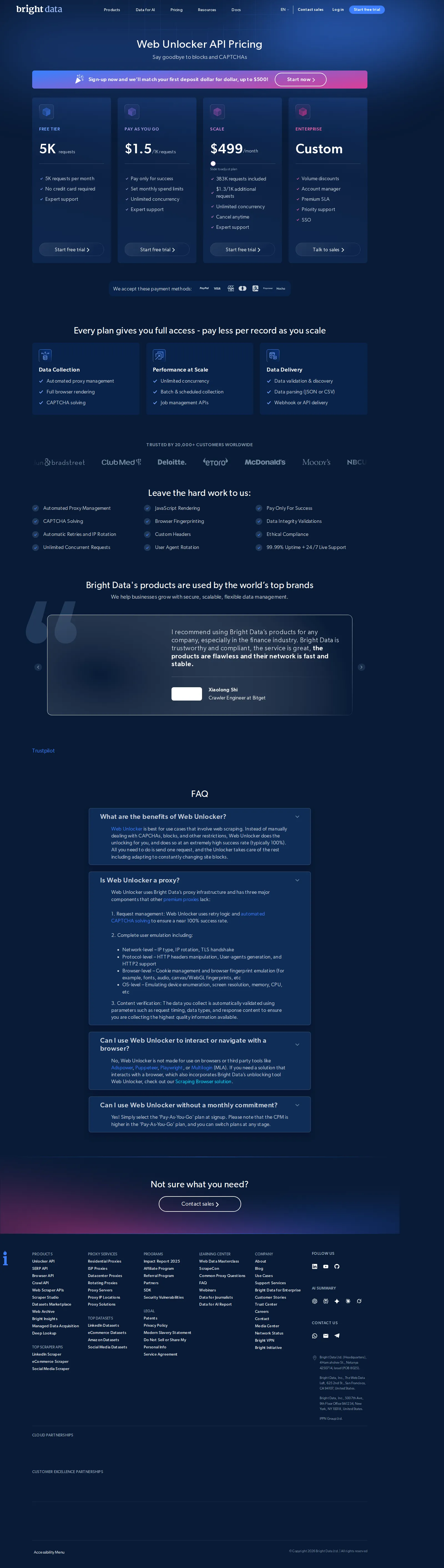 API tiers simplified to Free/Scale; Bright Insights list price 5–8×'d - Web Unlocker, SERP API, and Web Scraper API were restructured from a four-tier c
