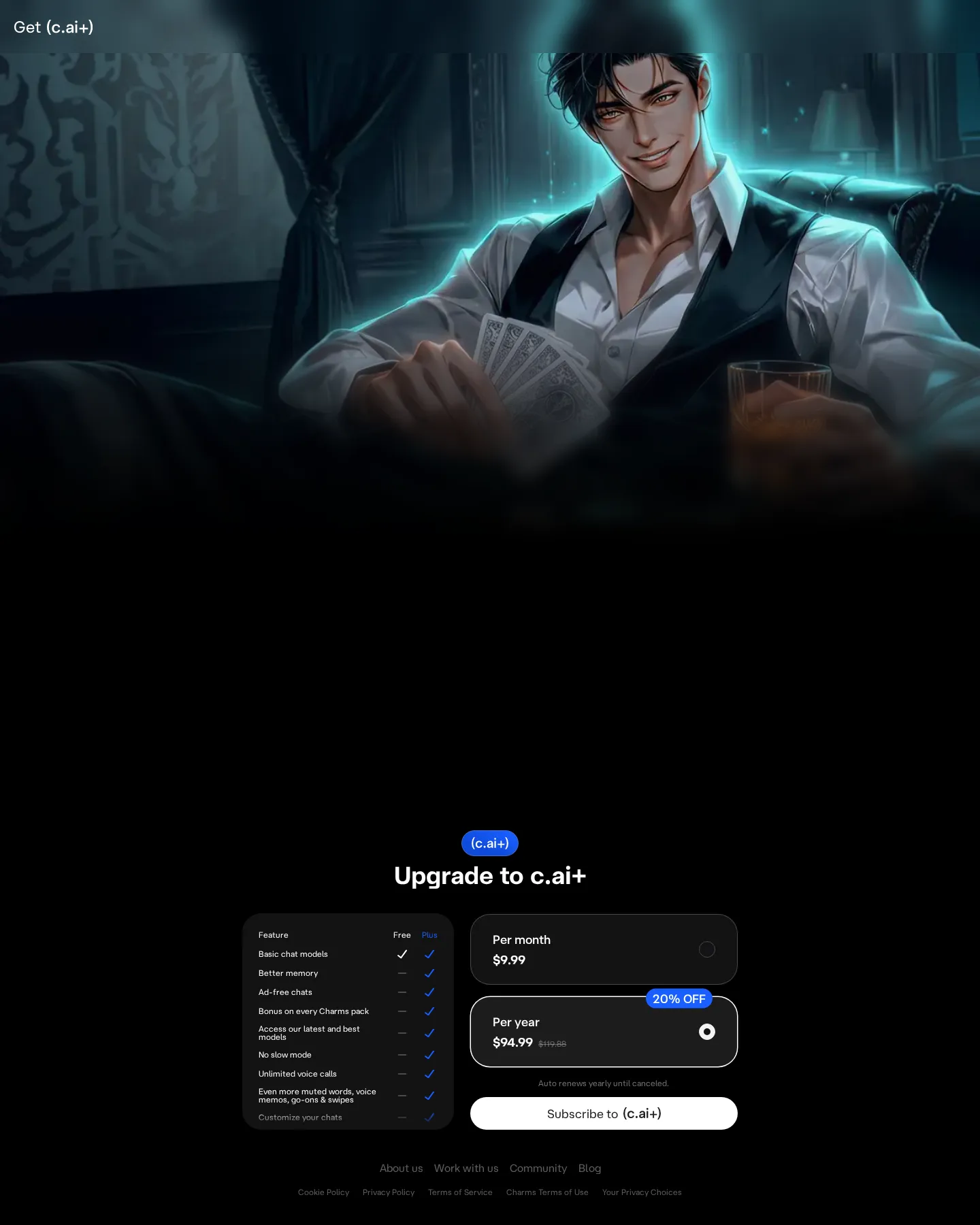 Legacy Chat Styles Removed; Soft Launch Behind c.ai+ Paywall screenshot 1