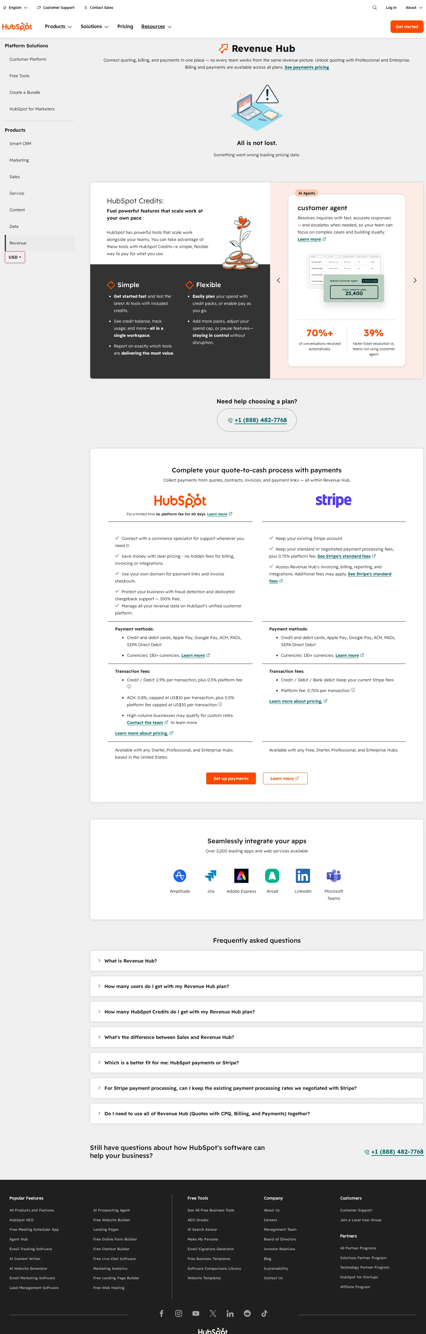 Revenue Hub launched (evolution of Commerce Hub) - HubSpot shipped Revenue Hub — CPQ, billing, and payments in one product — as "th