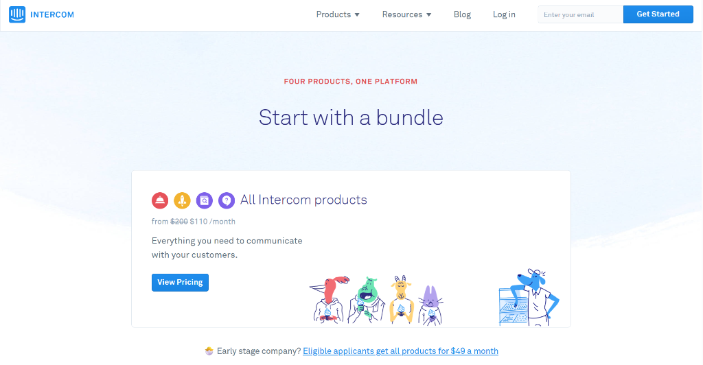 The Bundle Era - Intercom commits to bundling as a core pricing lever ('Start with a bundle'), or