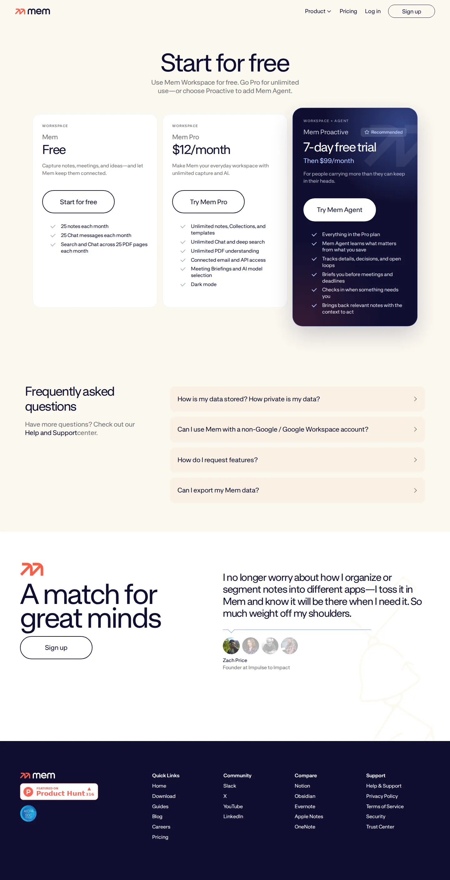 Mem Proactive ($99/mo) launches with the Mem Agent; Teams retired - Mem added a third tier — Mem Proactive at $99/month (7-day free trial) — bundlin