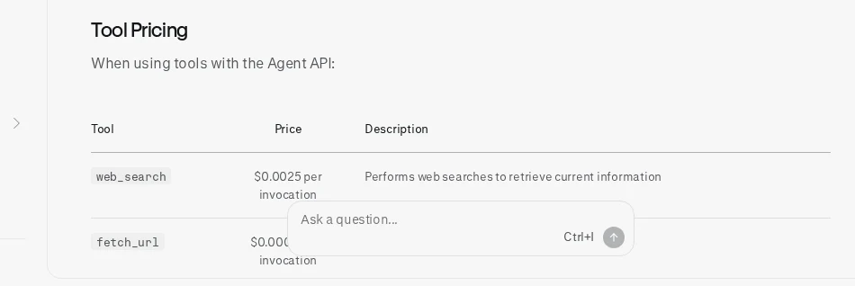 Agent API web_search and fetch_url Tool Prices Halved - Perplexity cut its Agent API web_search tool price in half, to $0.0025 per invoc