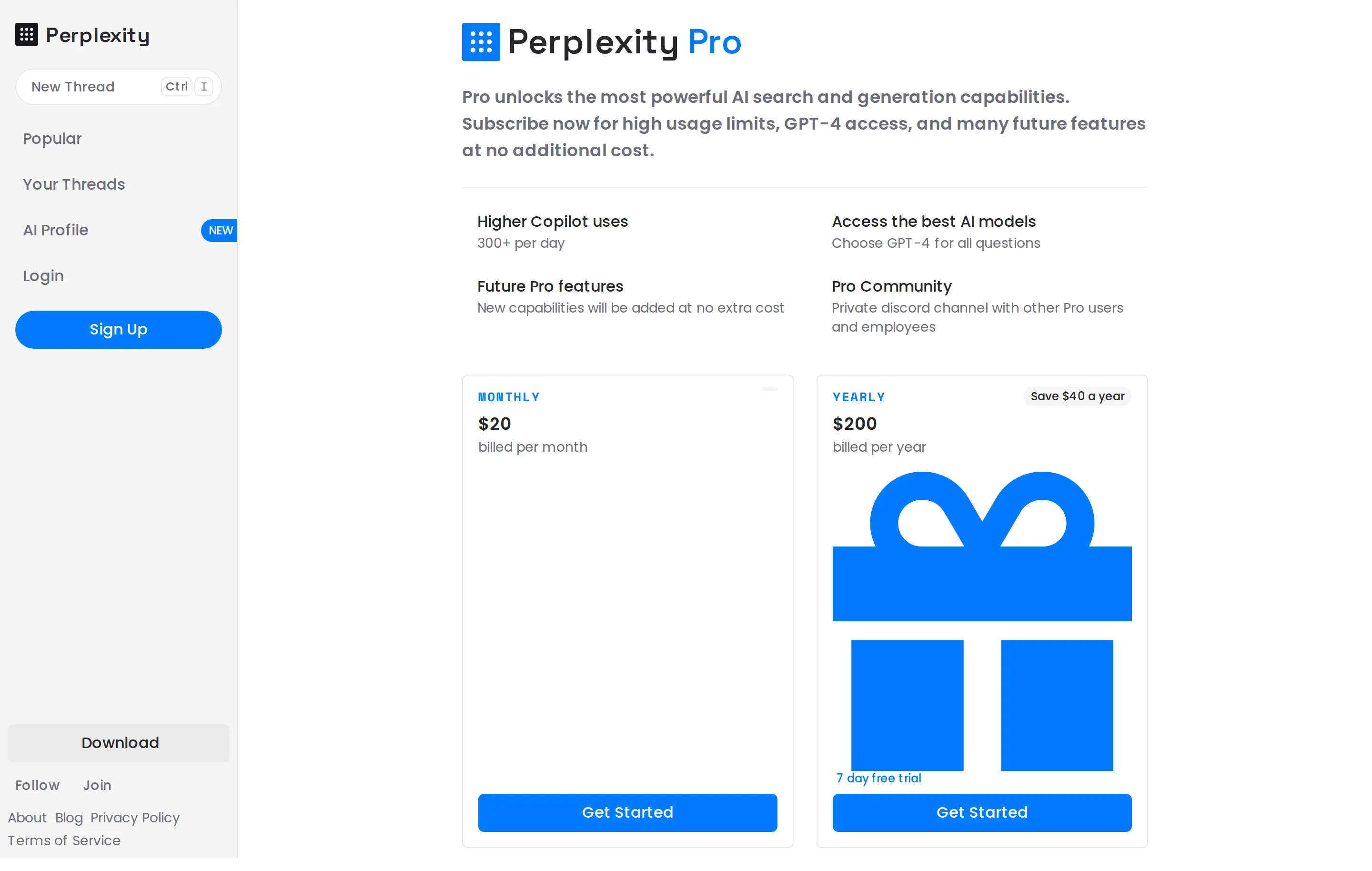 Pro Plan Live at $20/month - By June 2023, Perplexity's first paid subscription was live: Pro at $20/month or