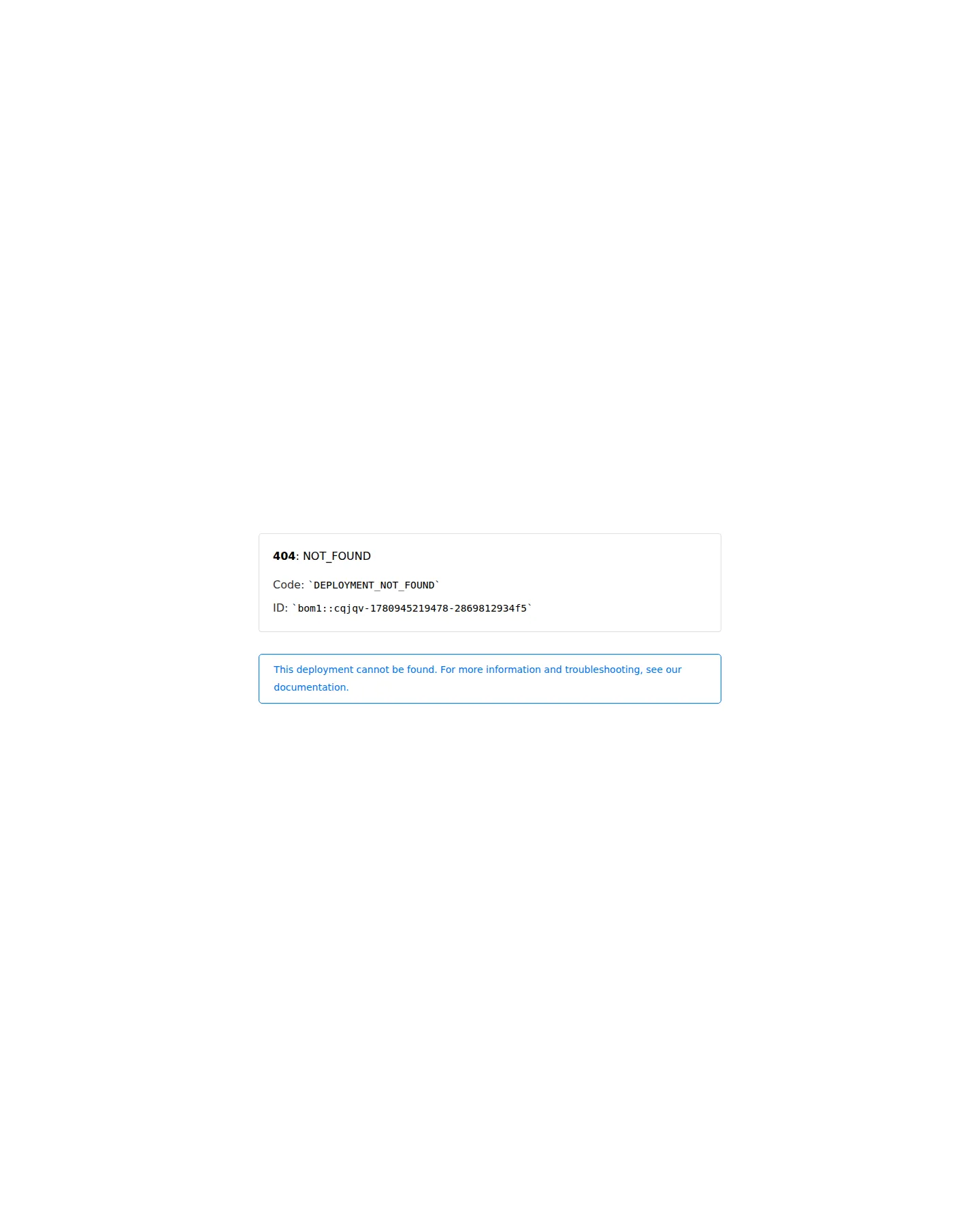 Pricing page returns DEPLOYMENT_NOT_FOUND - Live capture of phind.com/plans returns a Vercel 404 DEPLOYMENT_NOT_FOUND (the d
