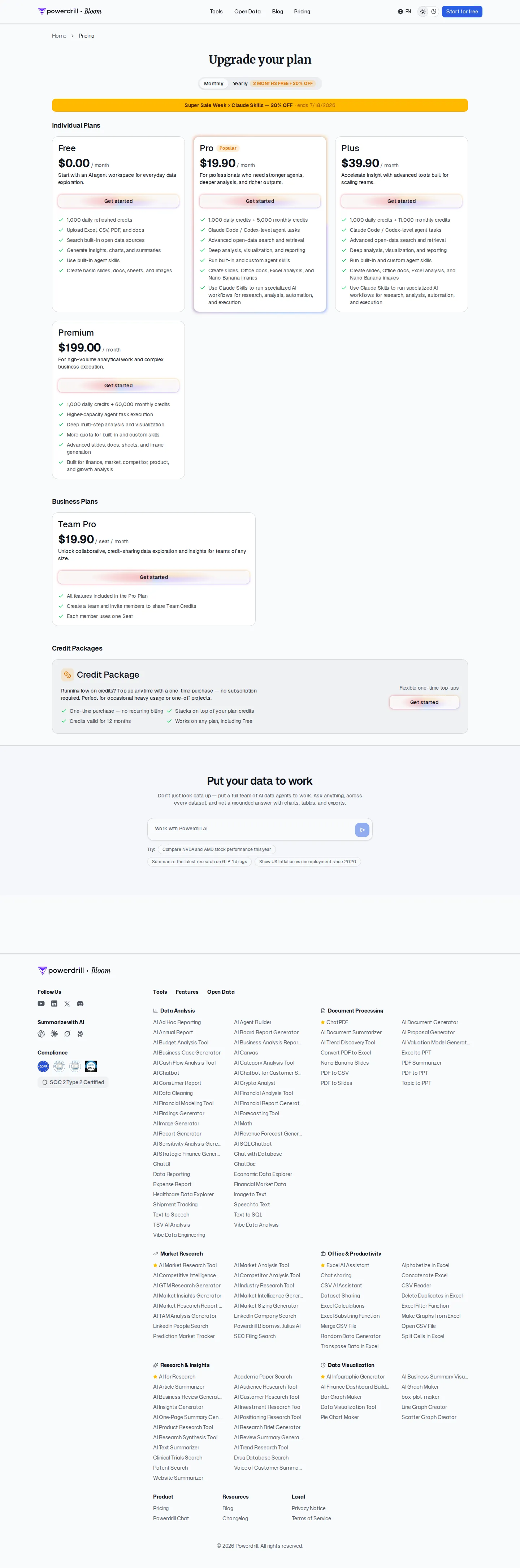 Bloom adds a daily credit pool on every tier (Free included) - The Bloom app re-packaged its credit model: every tier now carries 1,000 daily r