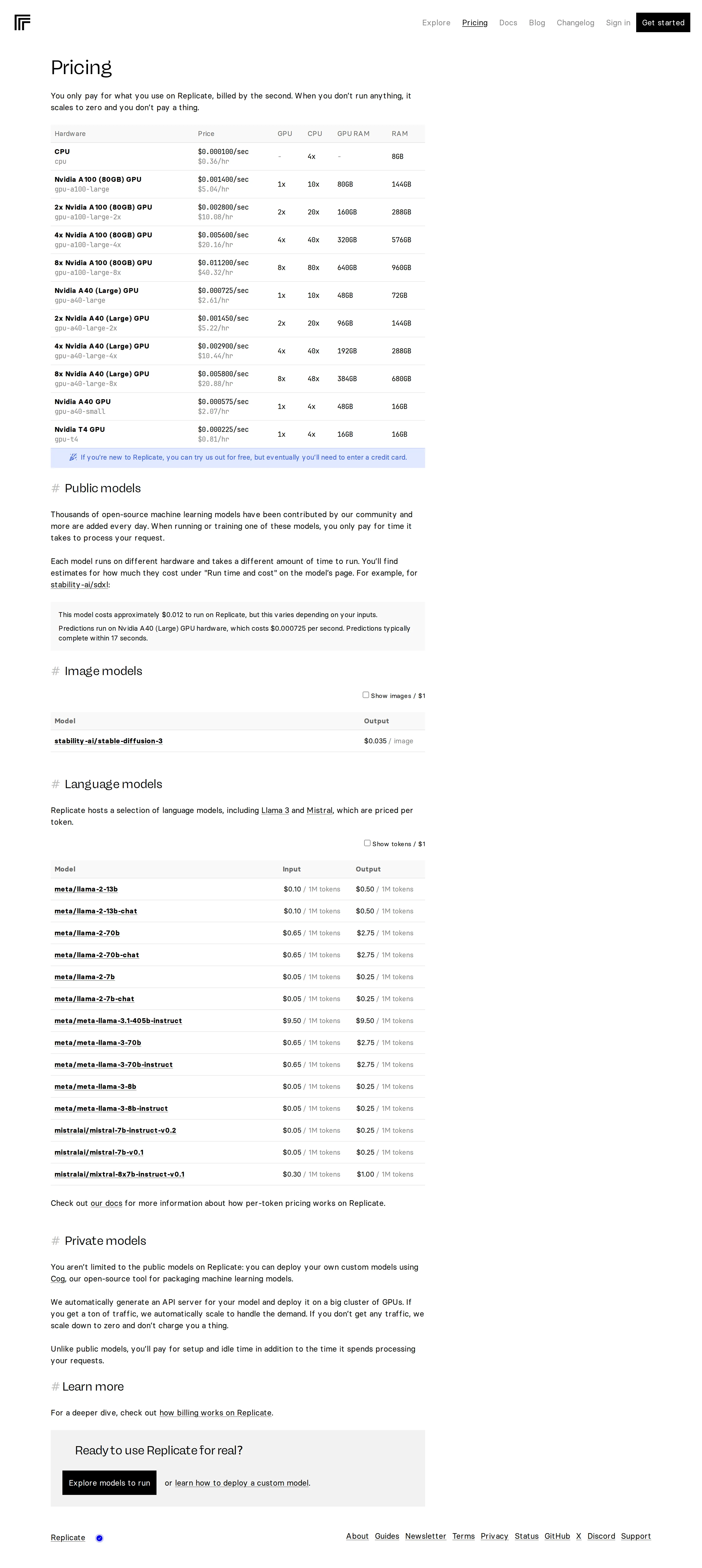 Per-Output Image Pricing + Expanded Language Model Table - The pricing page added an 'Image models' section with per-output (per-image) pri