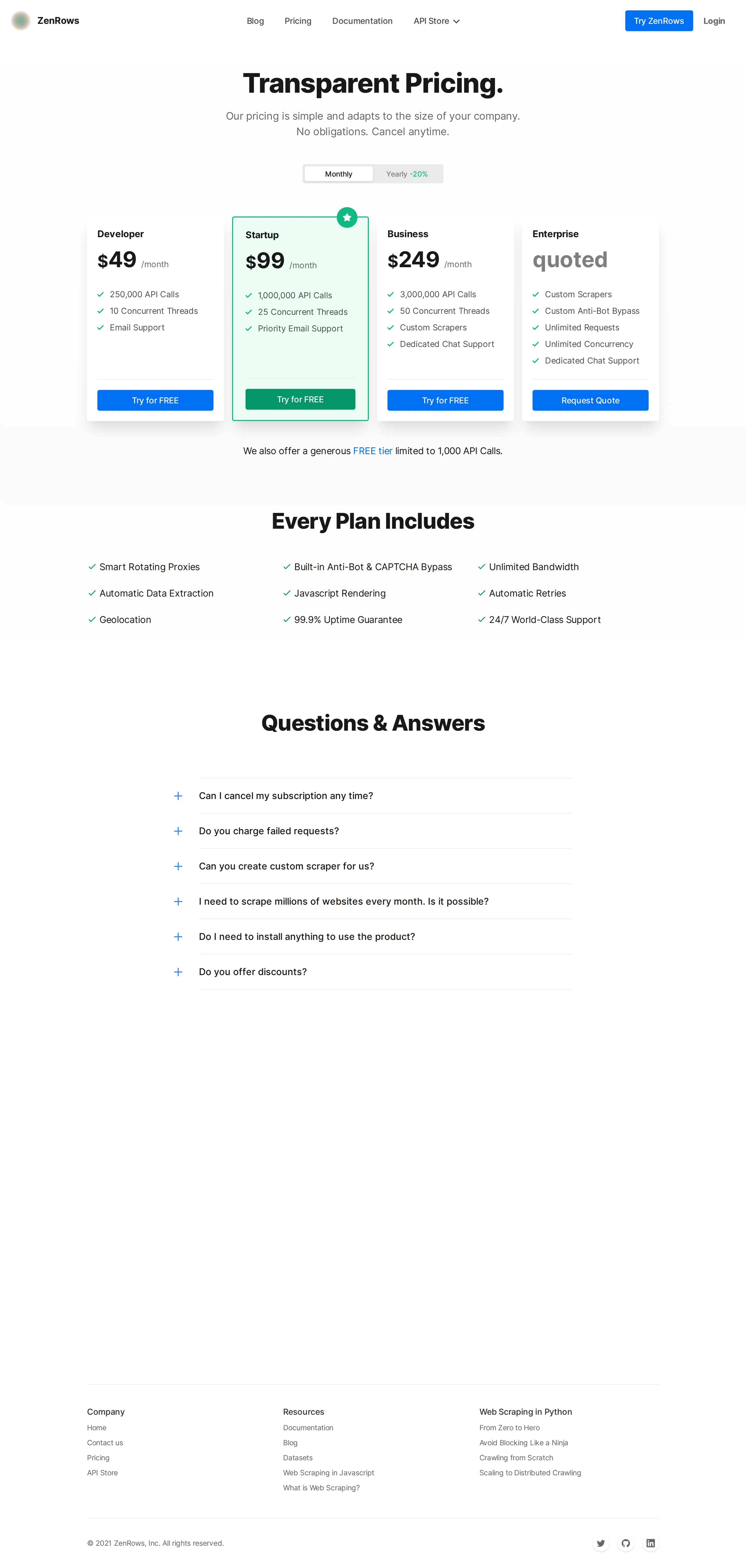 Repackaged to Developer / Startup / Business at $49 / $99 / $249 - Plans renamed and re-priced to Developer $49 / Startup $99 / Business $249 with 